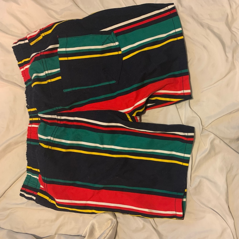 Red, Blue, Green, Yellow, and White Hybrid Shorts
